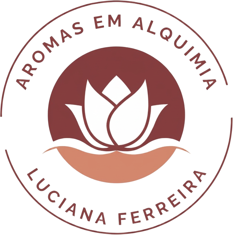 Logotipo da marca Aromas em Alquimia por Luciana Ferreira